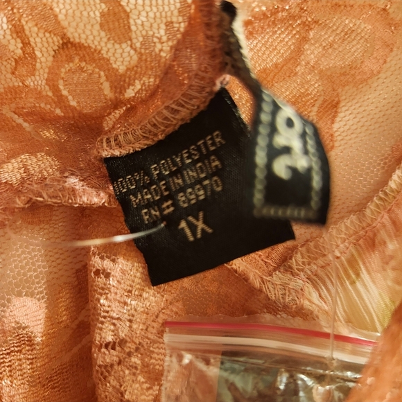 Floral Lace Trim Blouse - Pink - Picture 3 of 3